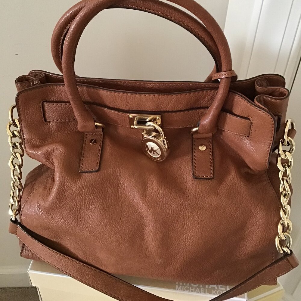 MICHAEL Michael Kors Hamilton Satchel, Brown,